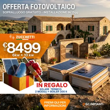 Installazione Fotovoltaico 6kw (+10kw acc.) Zucchetti