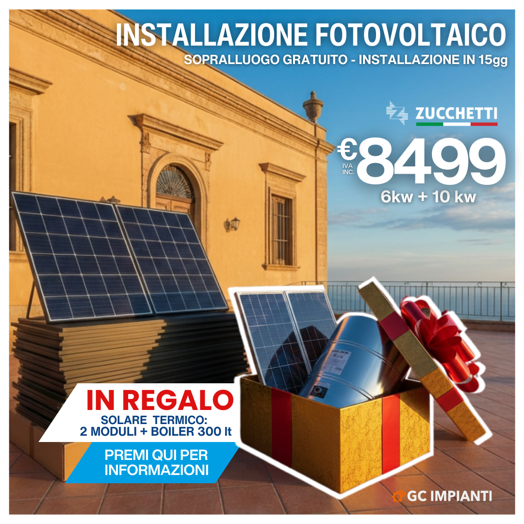 Installazione Fotovoltaico 6kw (+10kw acc.) Zucchetti